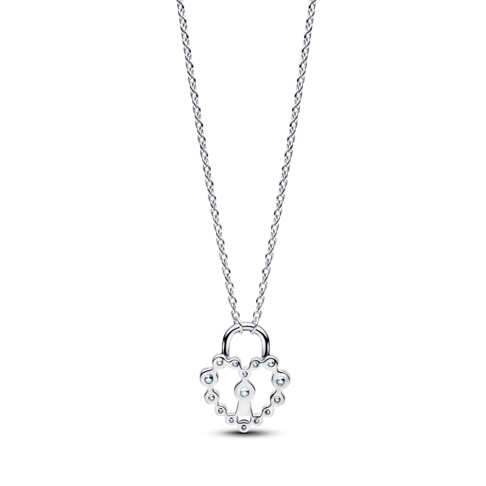 Mirdzoša sirds formas piekaramās slēdzenes kaklarota