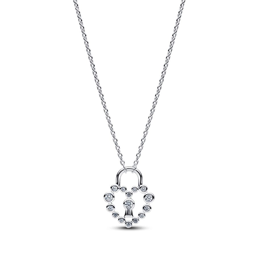 Mirdzoša sirds formas piekaramās slēdzenes kaklarota