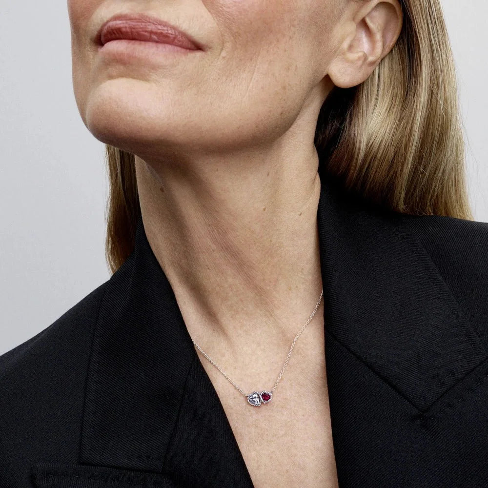 Dāvanu komplekts: Halo sirds kulona kaklarota & Halo sirds stīpiņu auskari