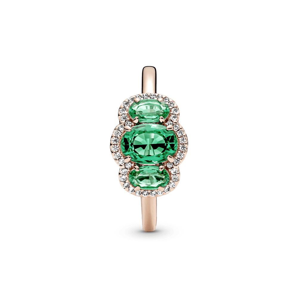 Vintāžas gredzens ar trīs akmeņiem