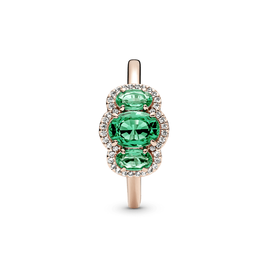 Vintāžas gredzens ar trīs akmeņiem