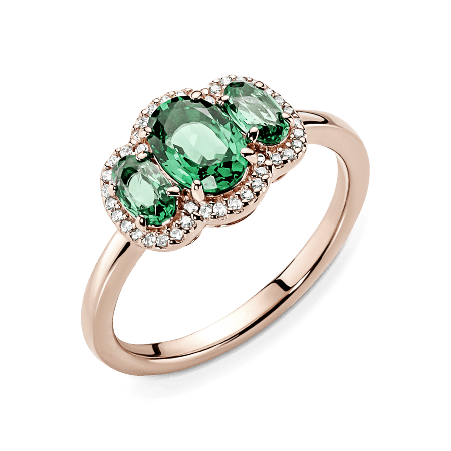 Vintāžas gredzens ar trīs akmeņiem