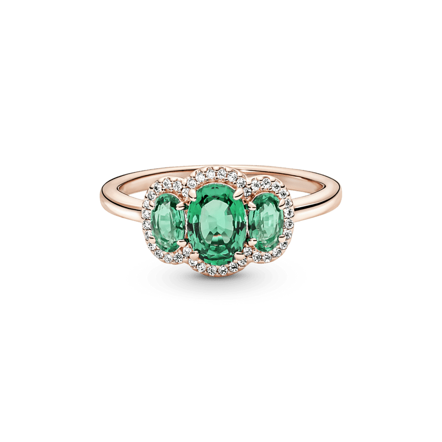 Vintāžas gredzens ar trīs akmeņiem