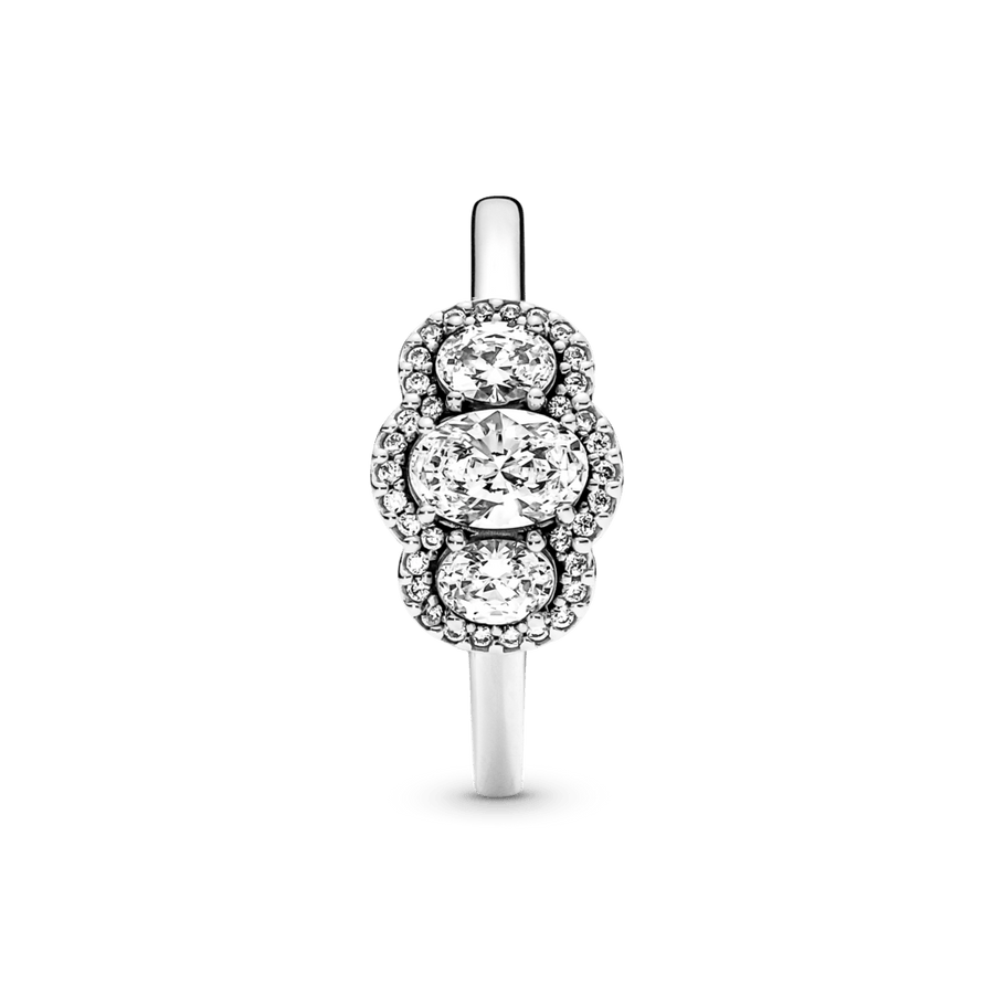 Vintāžas gredzens ar trīs akmeņiem