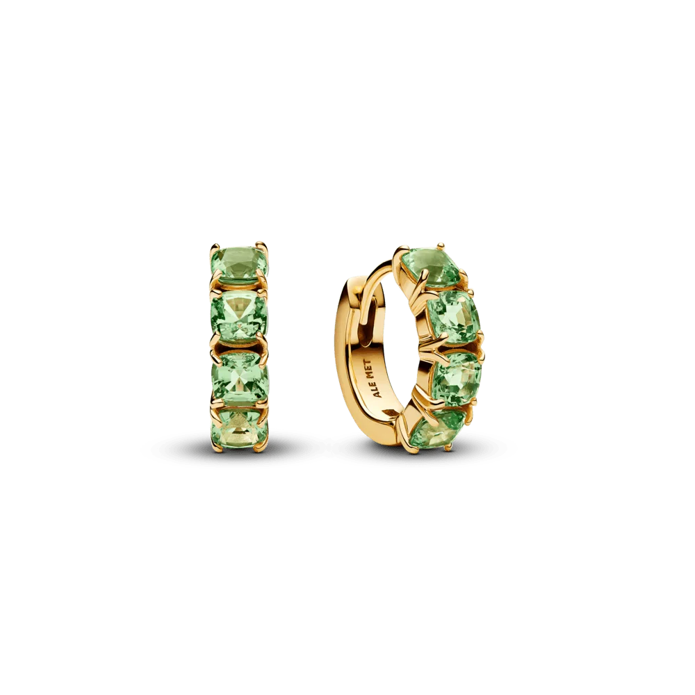 Zaļie stīpiņu auskari