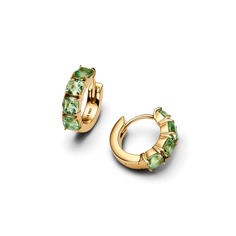 Zaļie stīpiņu auskari