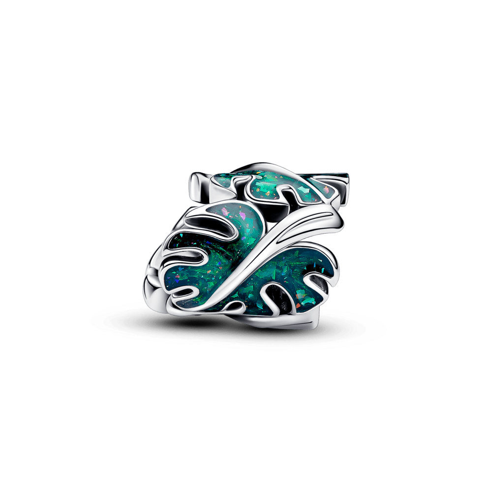 Zaļās Monstera lapas amulets