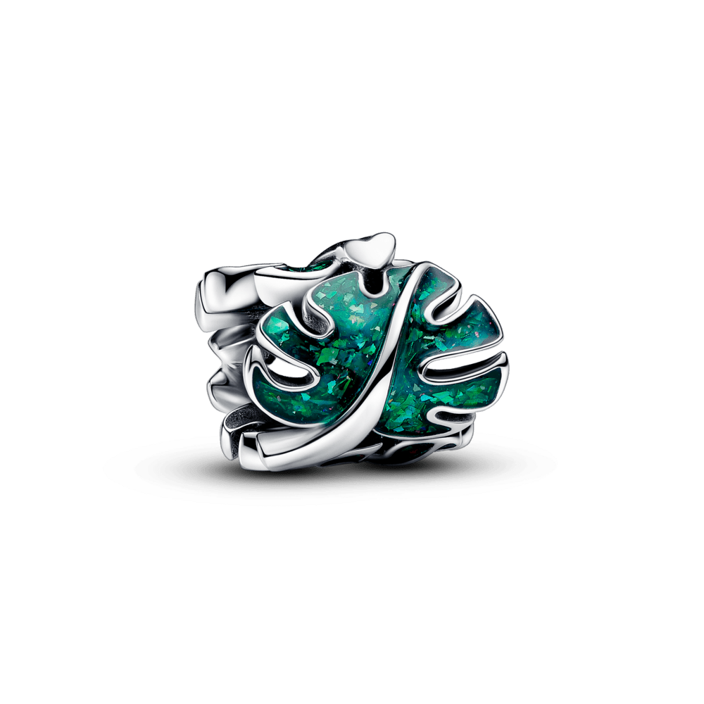 Zaļās Monstera lapas amulets