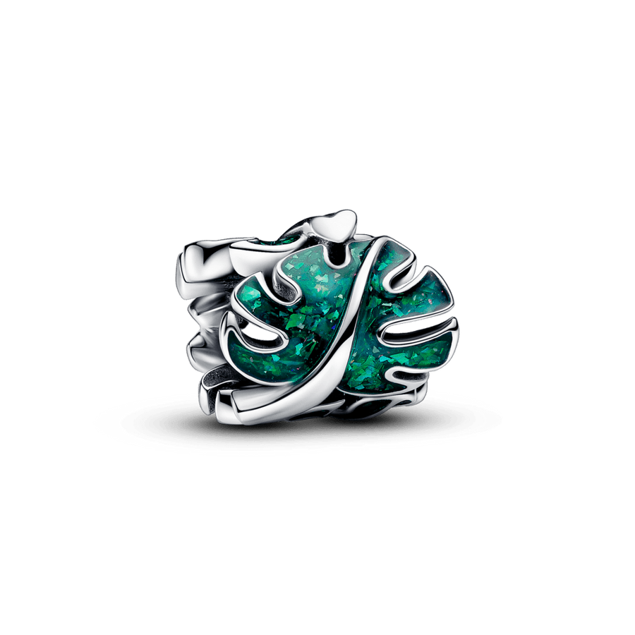 Zaļās Monstera lapas amulets