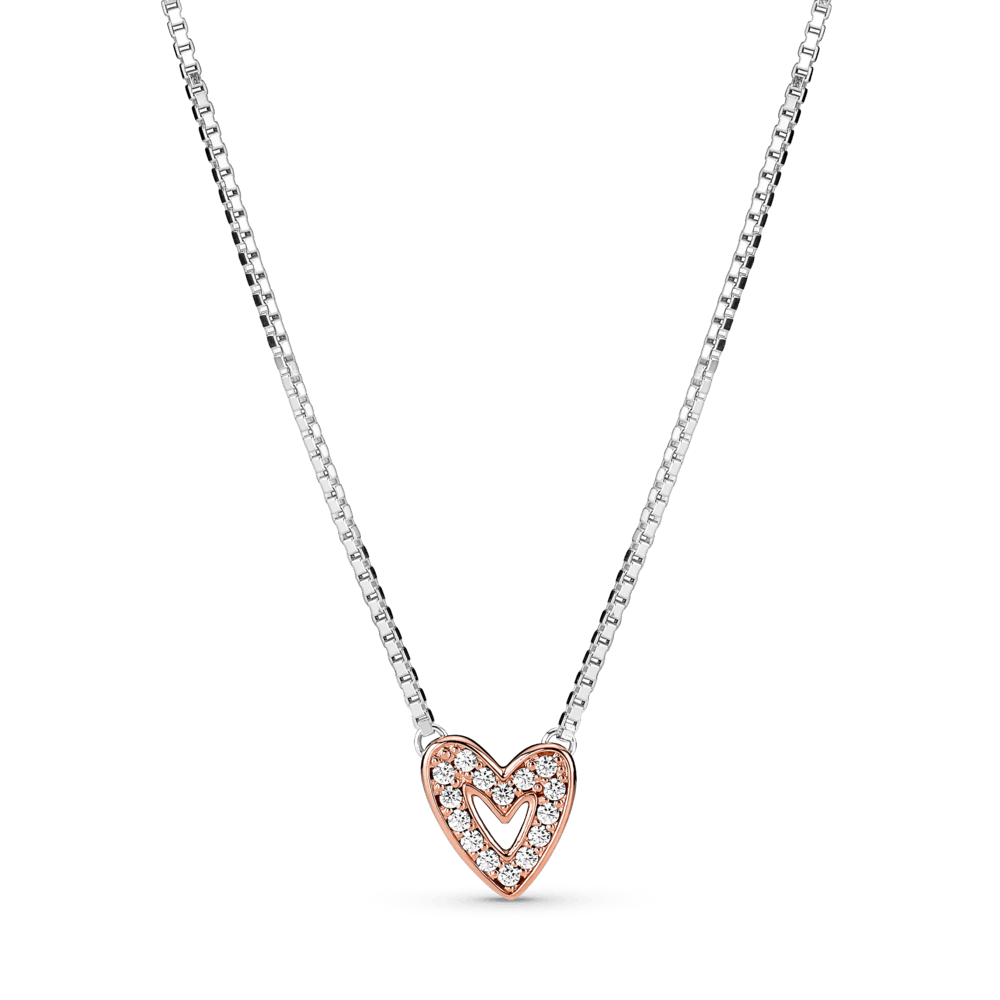 Mirdzoša kaklarota sirsniņas zīmējuma formā