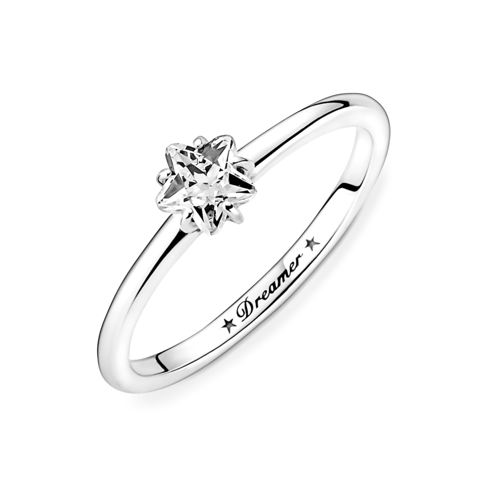 Gredzens ar mirdzošu debesu zvaigzni