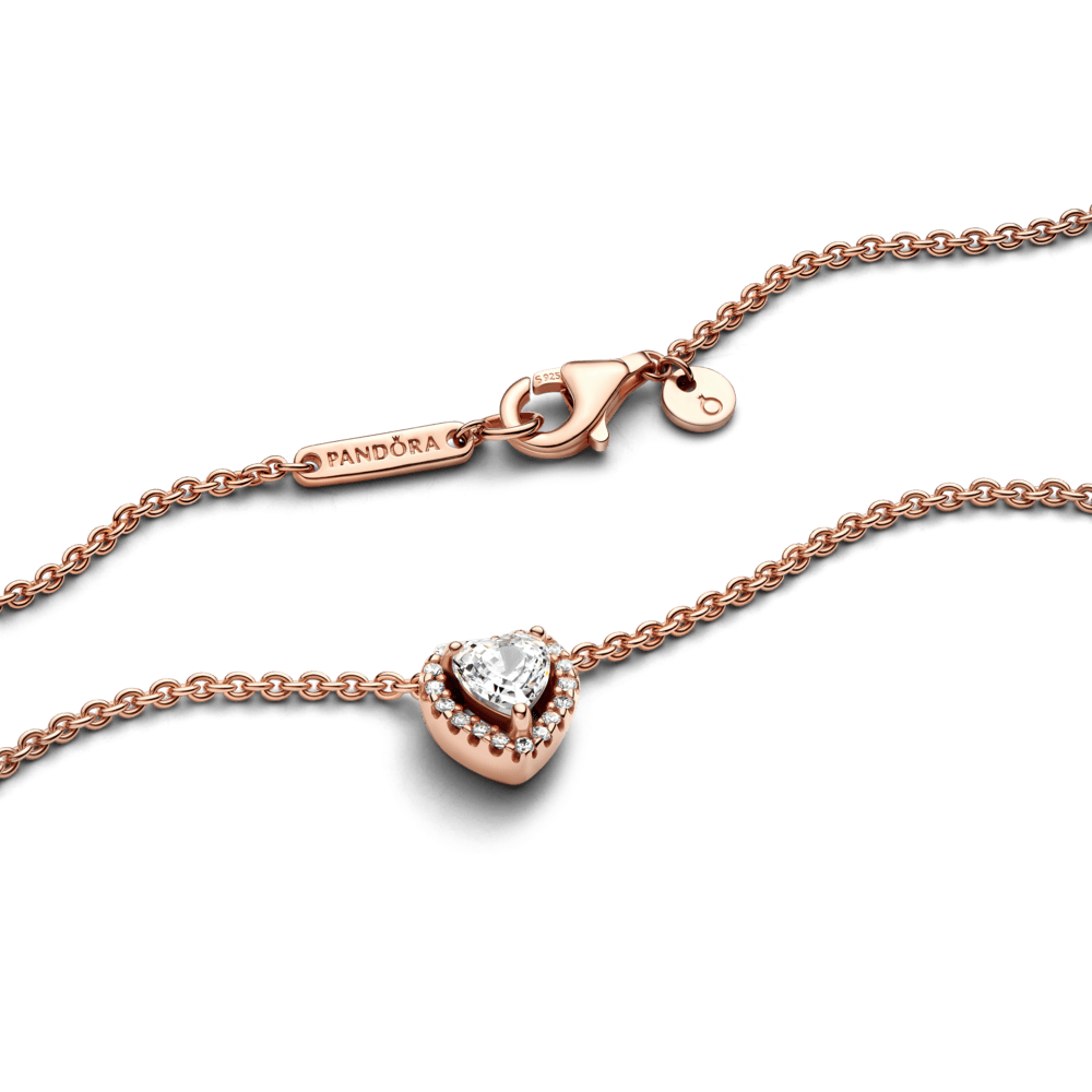 Mirdzoša pieguļošā kaklarota ar sirds motīvu