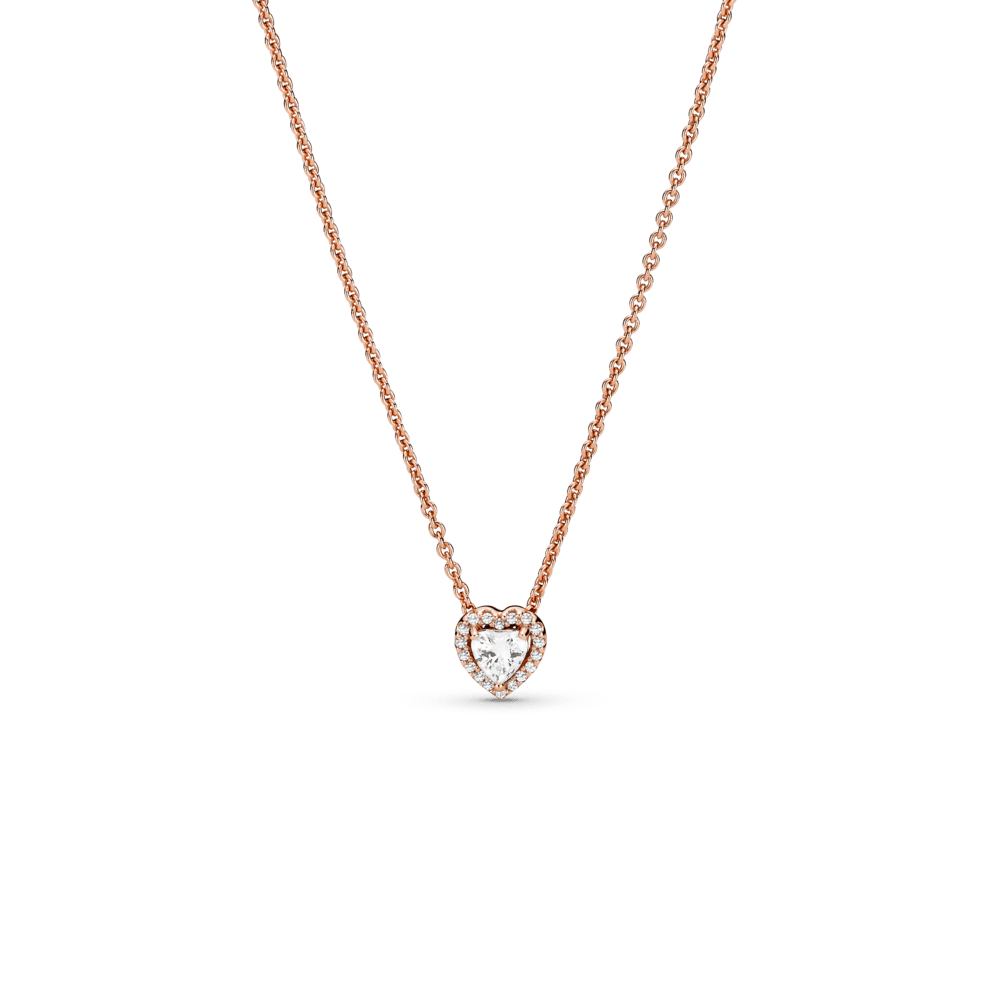 Mirdzoša pieguļošā kaklarota ar sirds motīvu