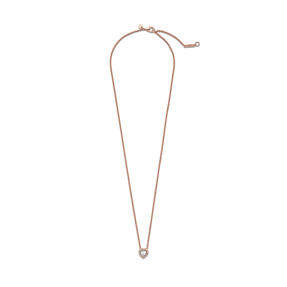 Mirdzoša pieguļošā kaklarota ar sirds motīvu