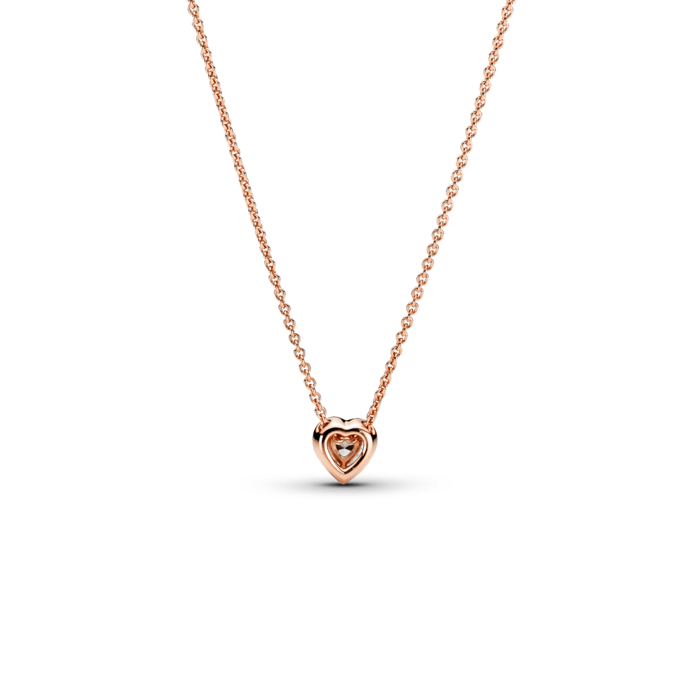 Mirdzoša pieguļošā kaklarota ar sirds motīvu