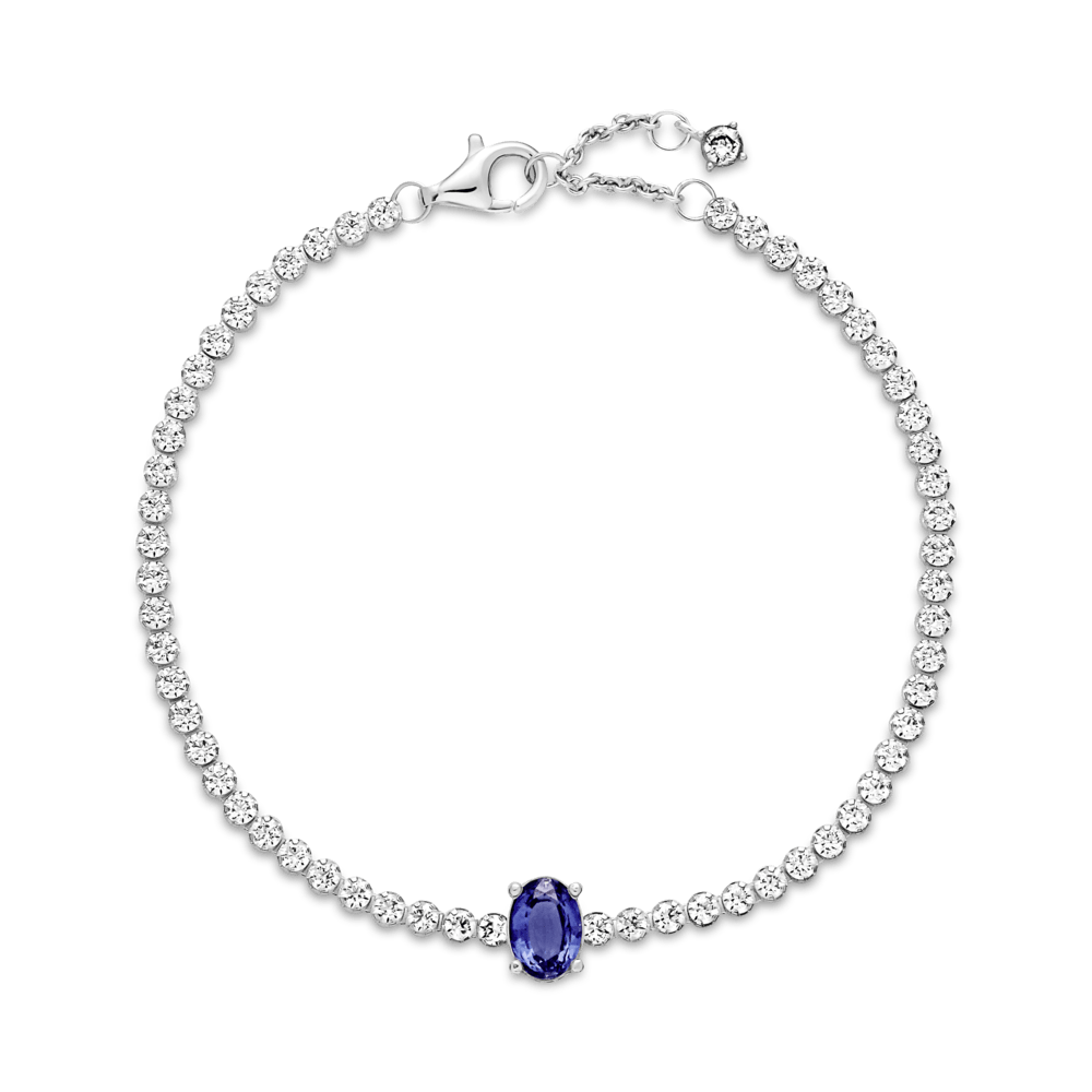 Mirdzošā pavé rokassprādze ar tenisa motīvu