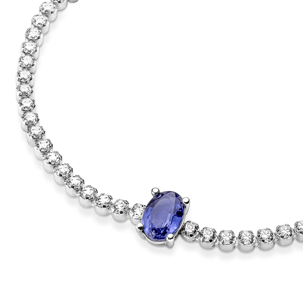 Mirdzošā pavé rokassprādze ar tenisa motīvu