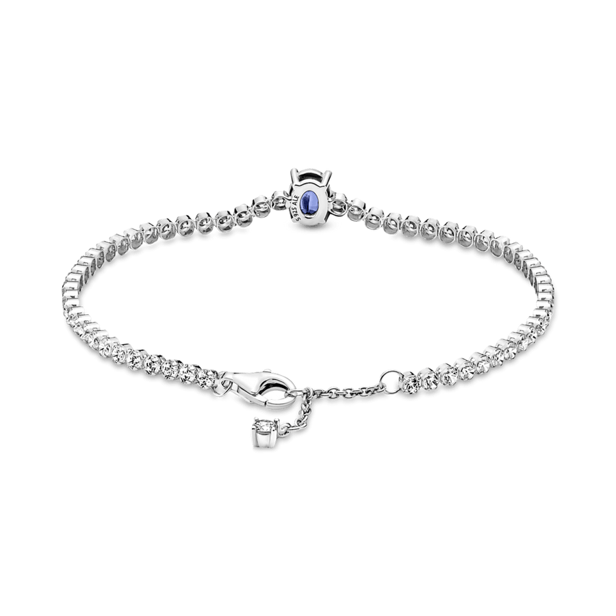 Mirdzošā pavé rokassprādze ar tenisa motīvu