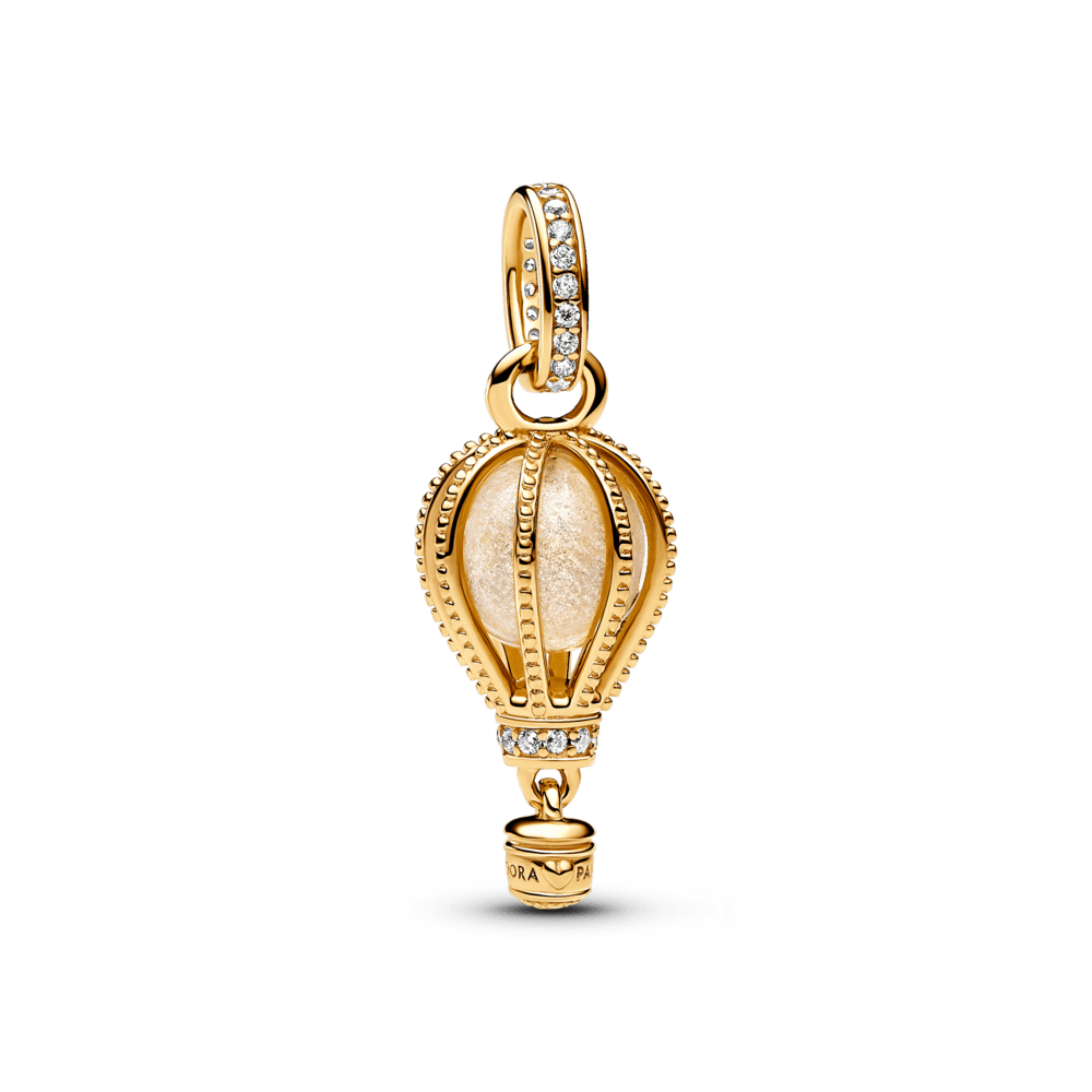 Mirdzoši dzidrā karstā gaisa balona amulets