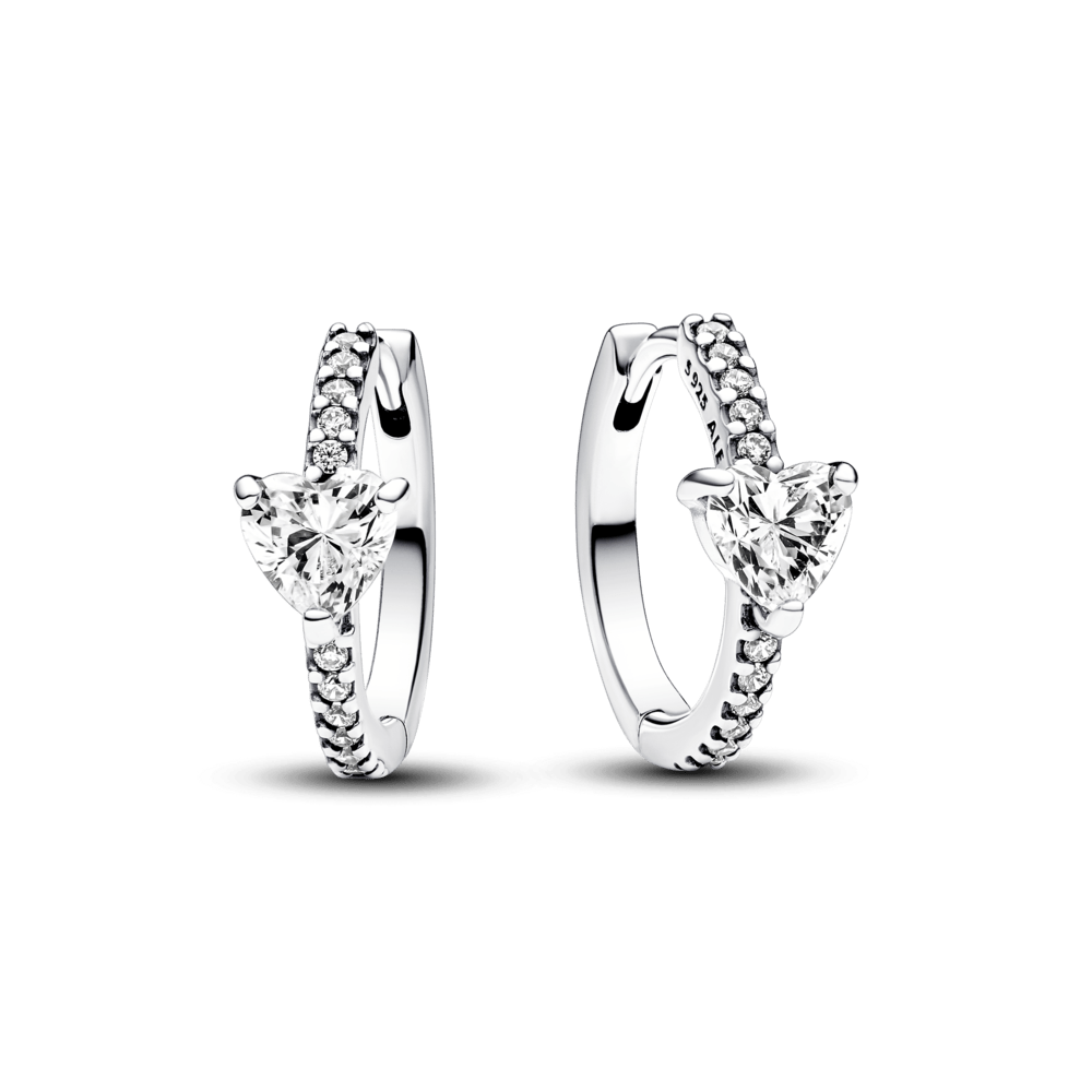 Mirdzoši sirds stīpiņu auskari