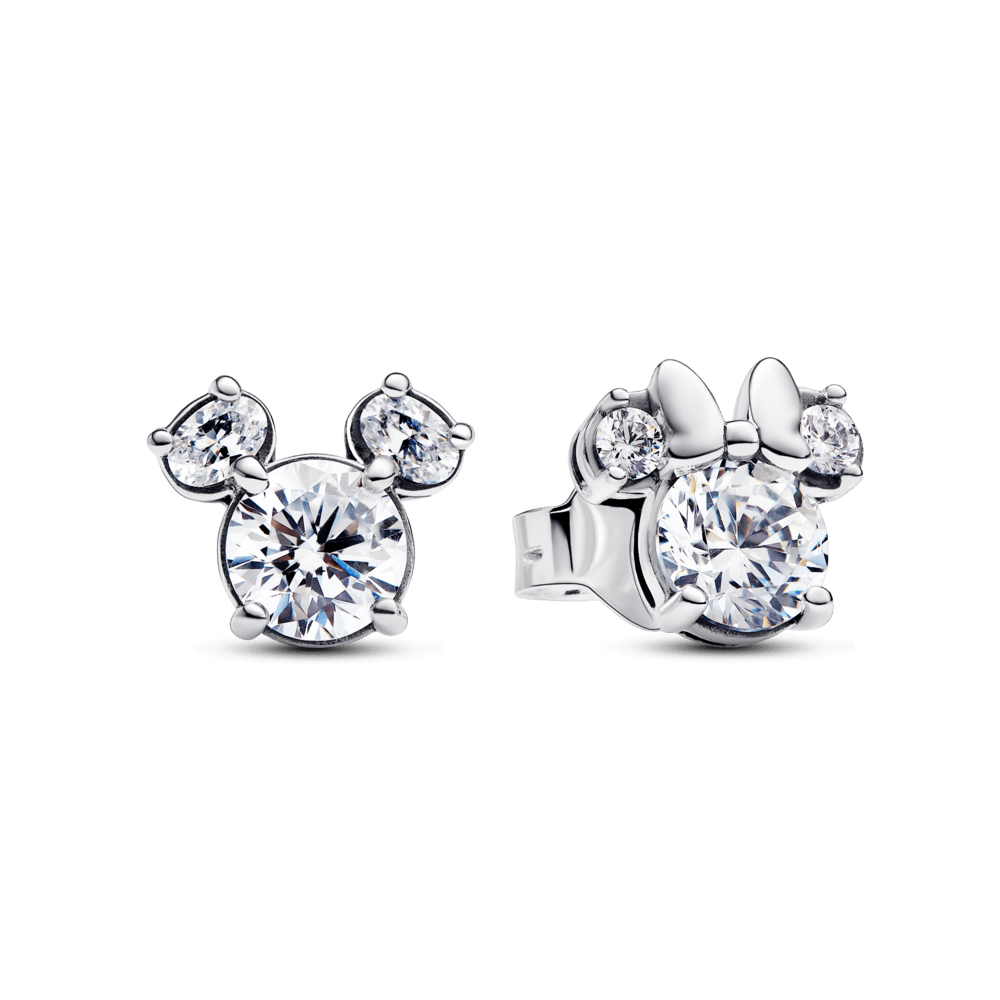 Disney Mickey Mouse & Minnie Mouse mirdzošie stīpiņu auskari