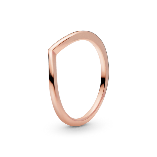 Mirdzošs Wishbone gredzens