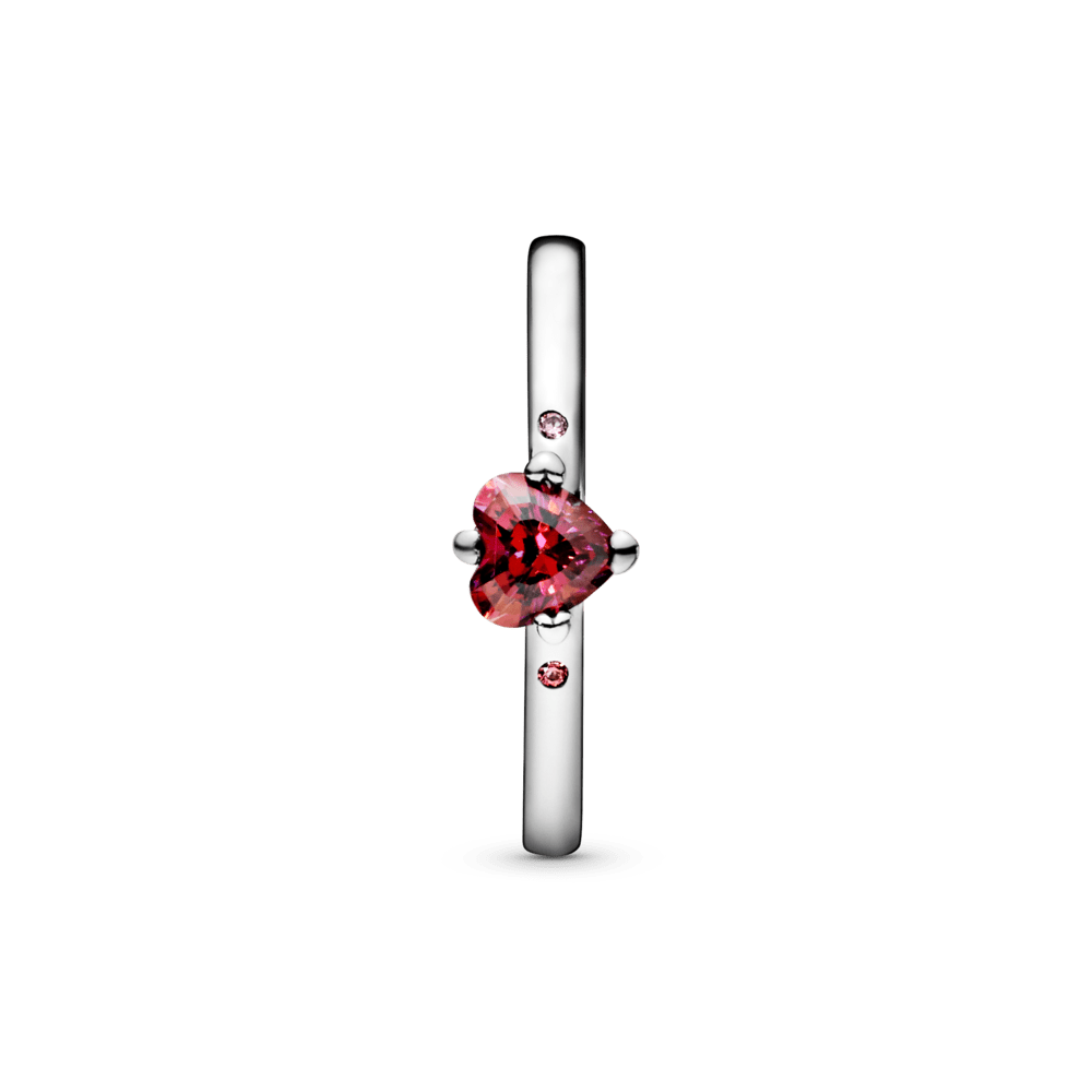 Mirdzošs sarkanās sirds gredzens