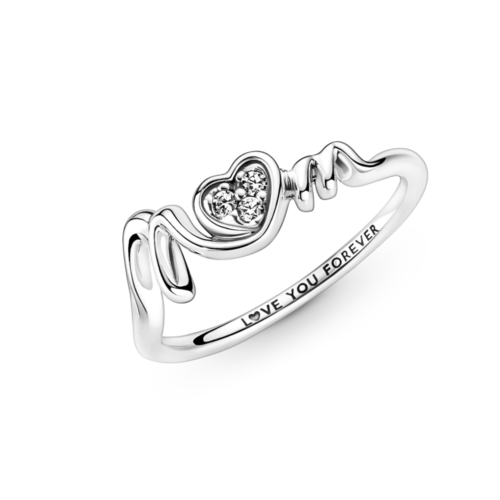 Pavé rakstā veidots māmiņas sirsniņgredzens