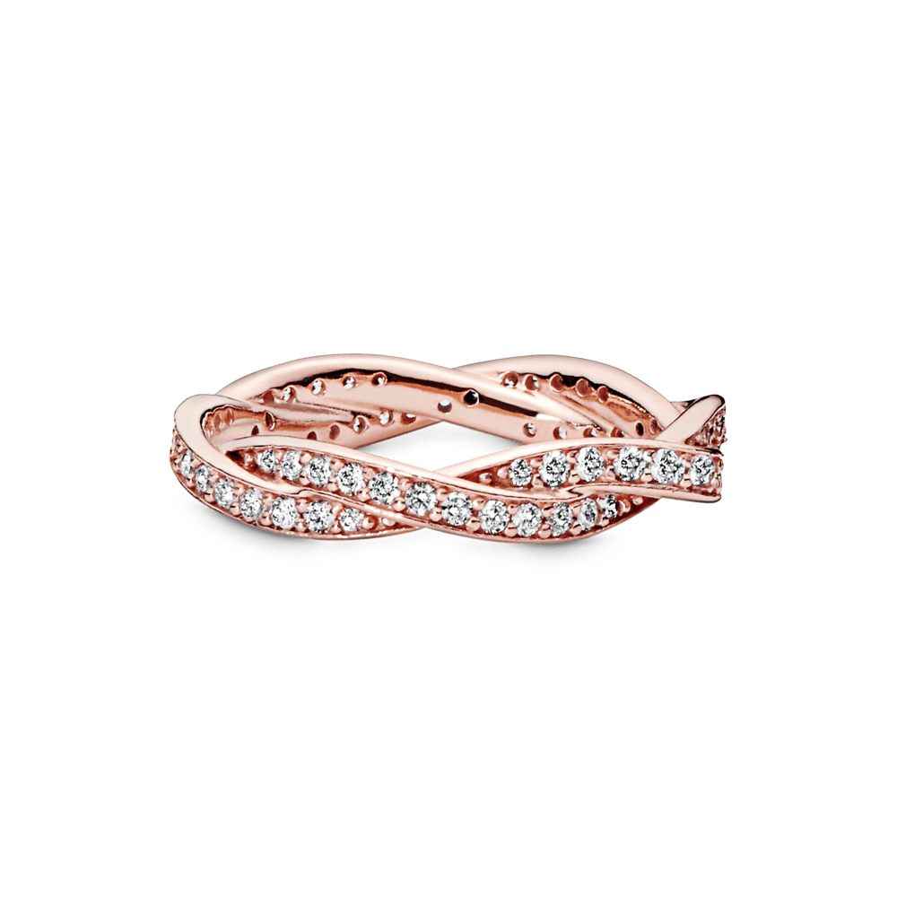 Mirdzošs savītu līniju gredzens