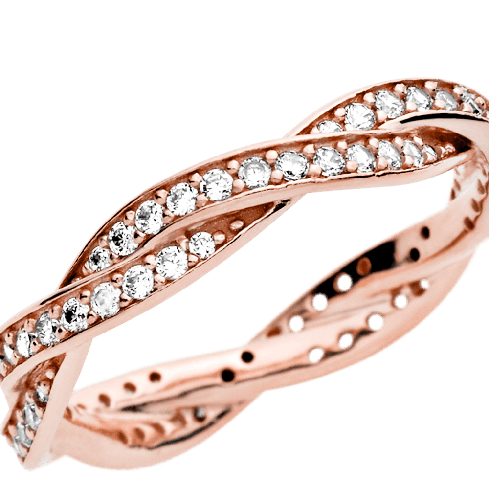 Mirdzošs savītu līniju gredzens