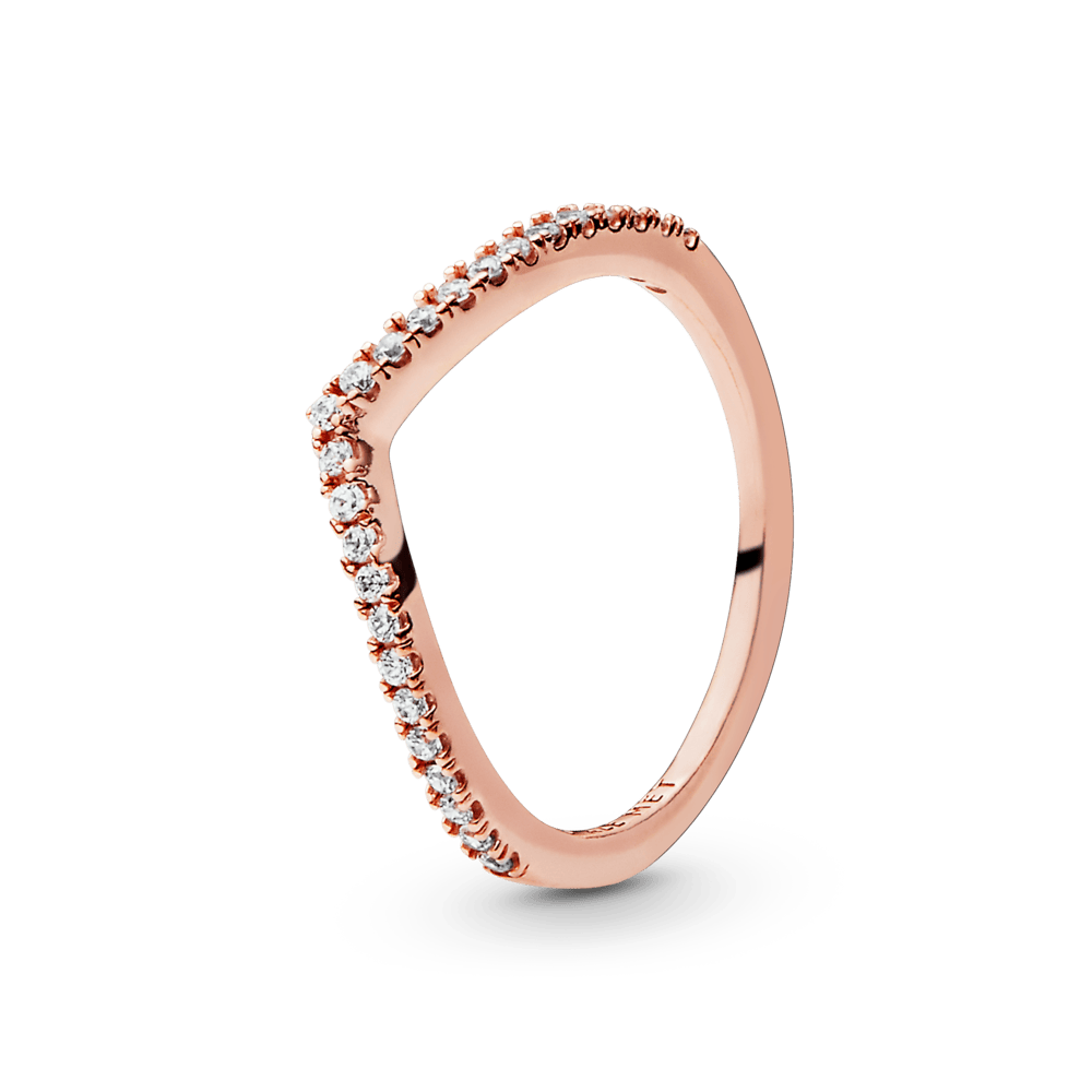 Vizuļojošs Wishbone gredzens