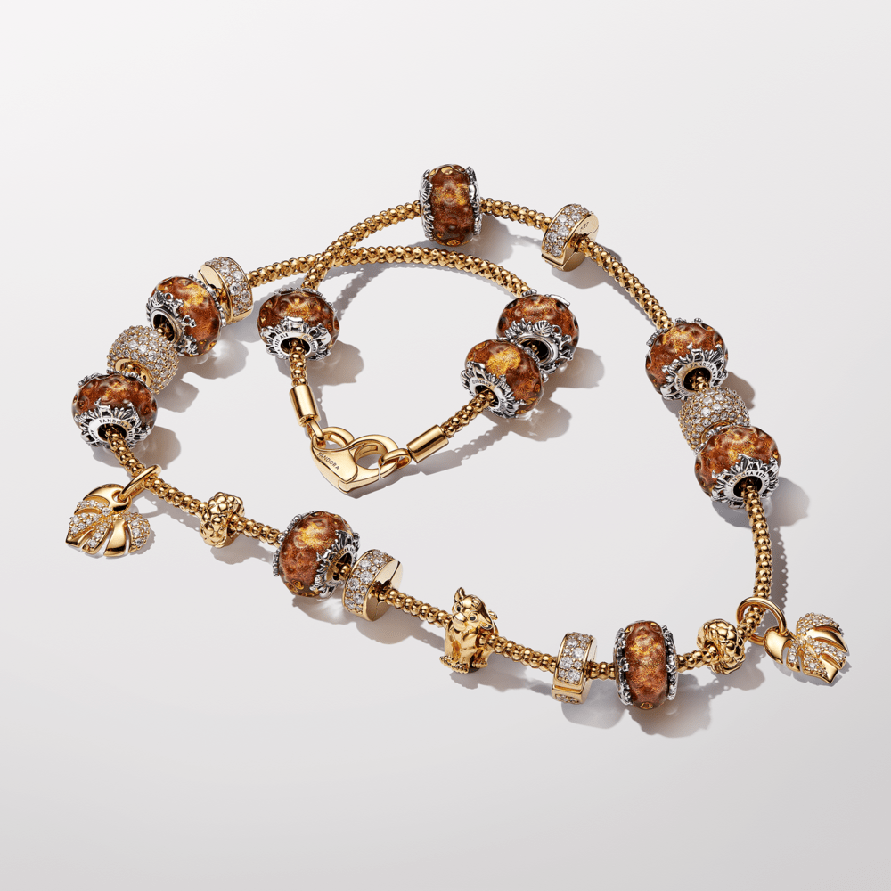 Mirdzošā Monstera lapas amulets