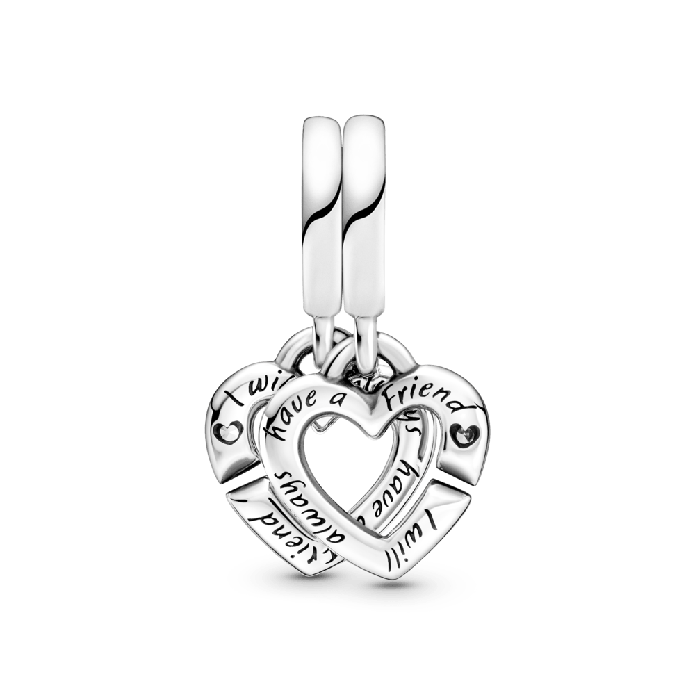 Piekarināmais dalītās sirds amulets ar māsu motīvu
