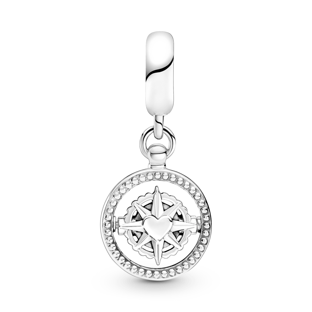 Piekarināmais rotējošā kompasa amulets