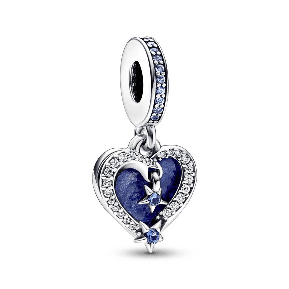 Dubultais piekarināmais krītošās zvaigznes sirds amulets