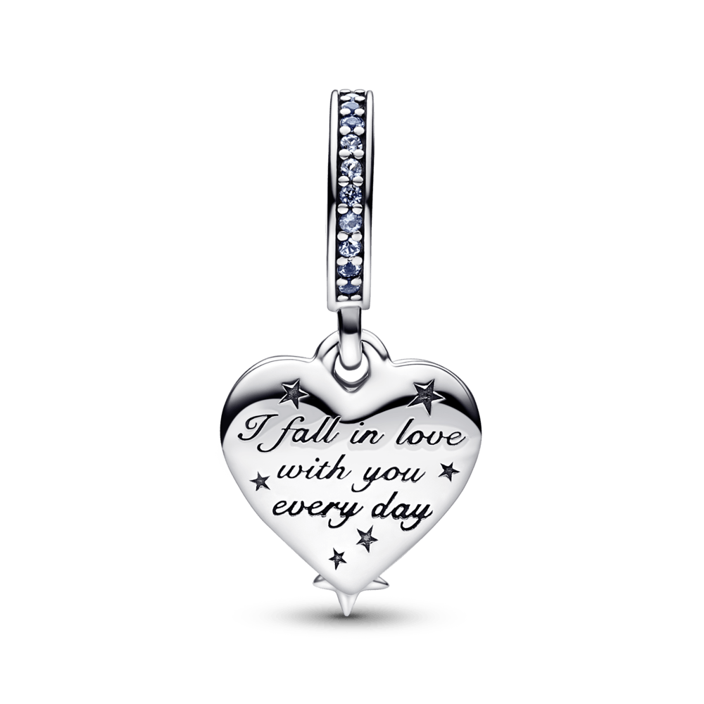 Dubultais piekarināmais krītošās zvaigznes sirds amulets