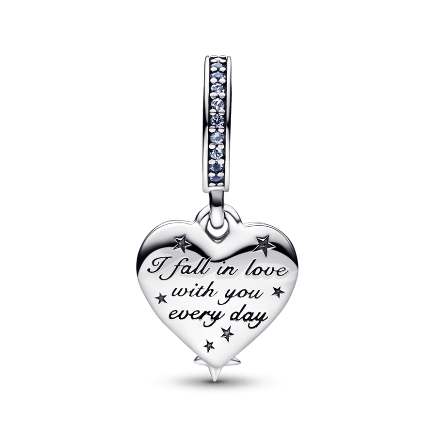 Dubultais piekarināmais krītošās zvaigznes sirds amulets