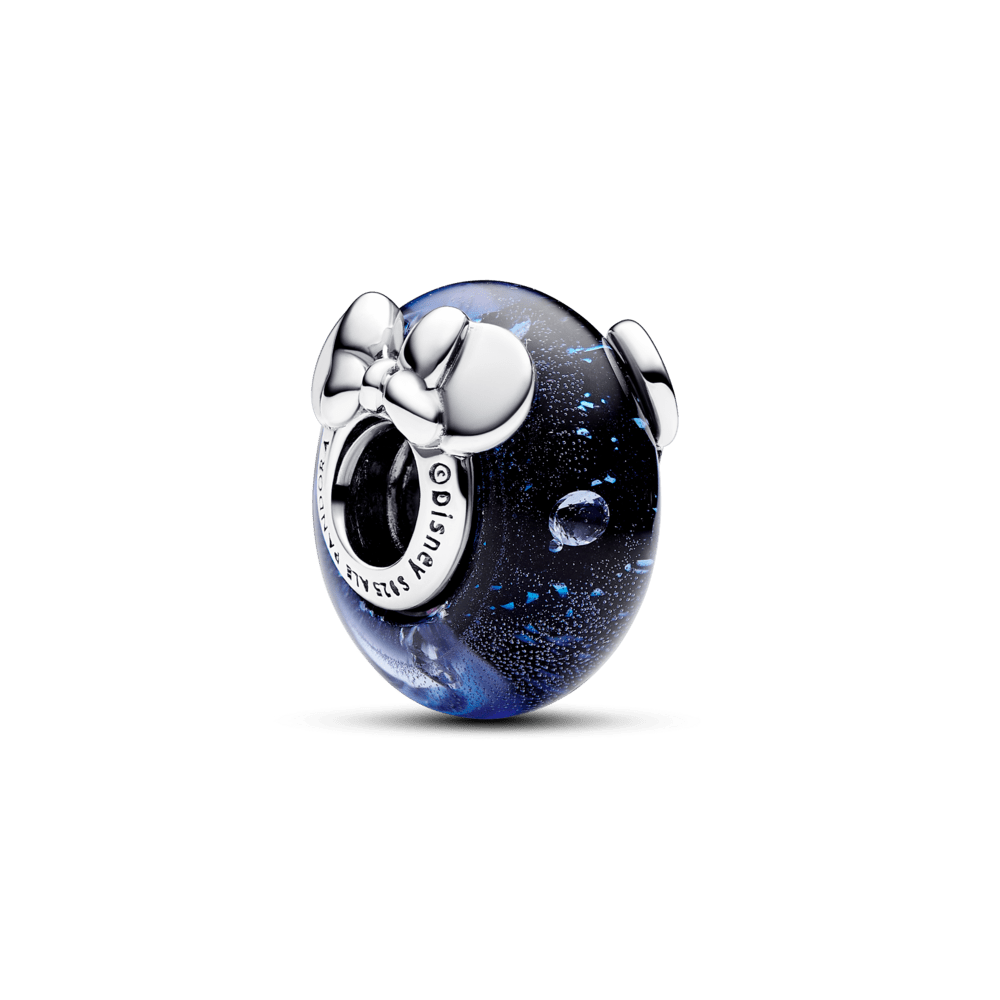 Disney Mikija un Minnijas zilā Murano stikla amulets
