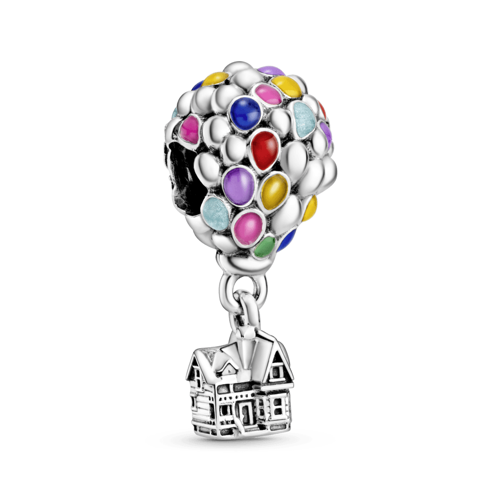 Disney "Augšup" amulets ar māju un baloniem