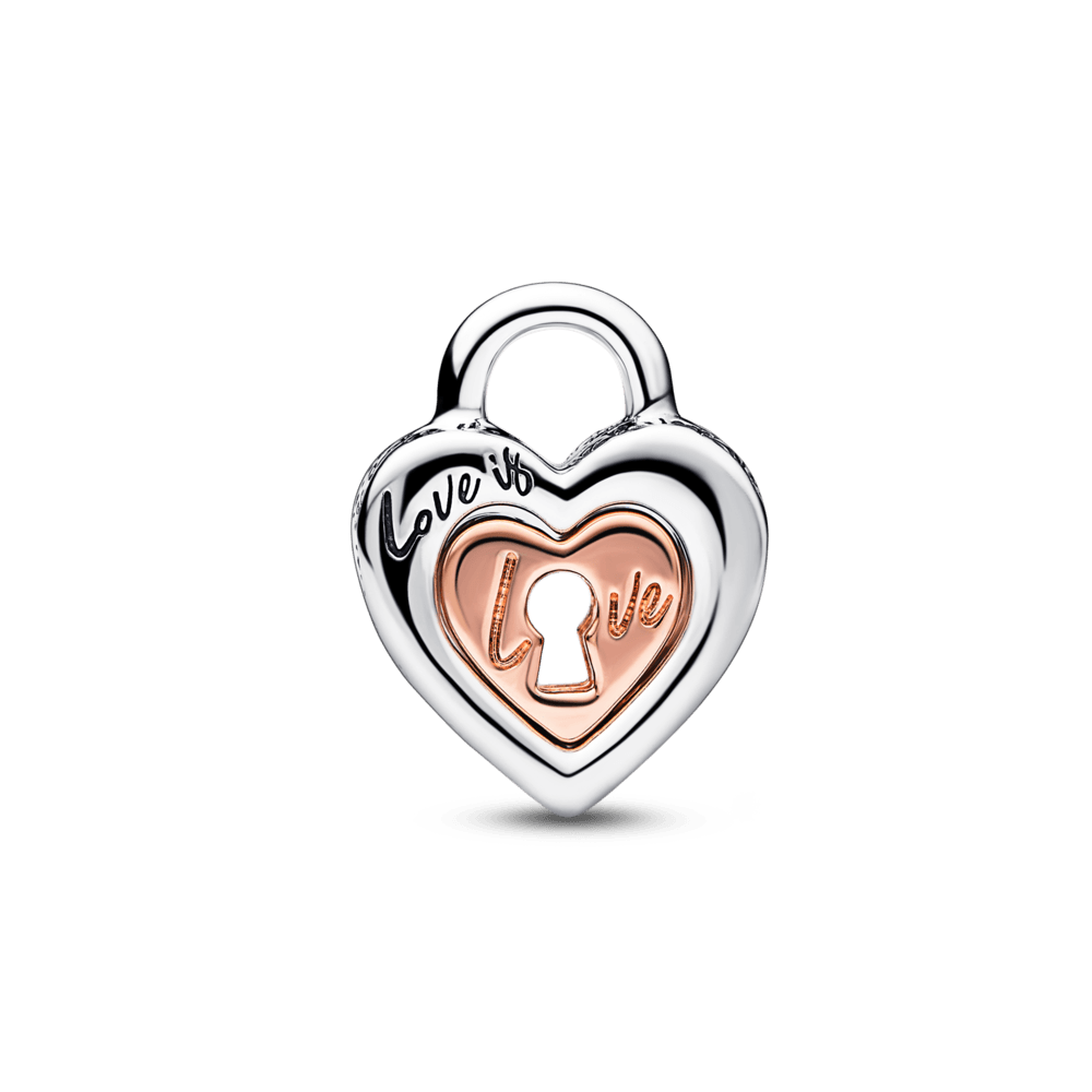 Divtoņu slēdzenes ar sadalāmu sirdi amulets