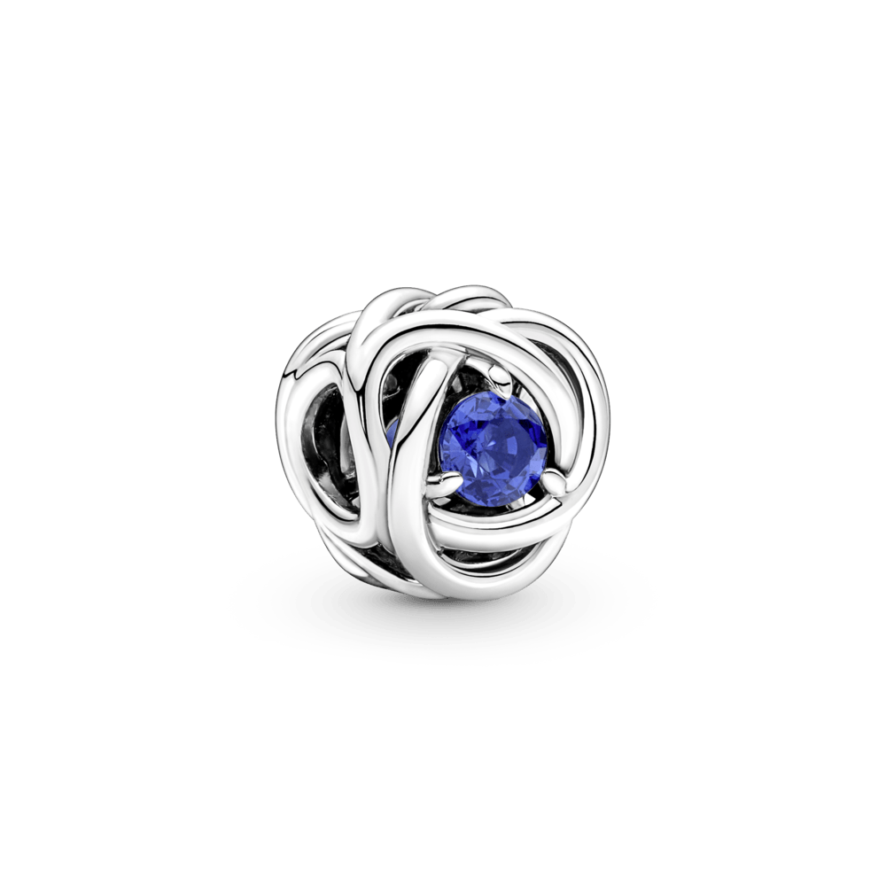 Zils mūžības apļa amulets