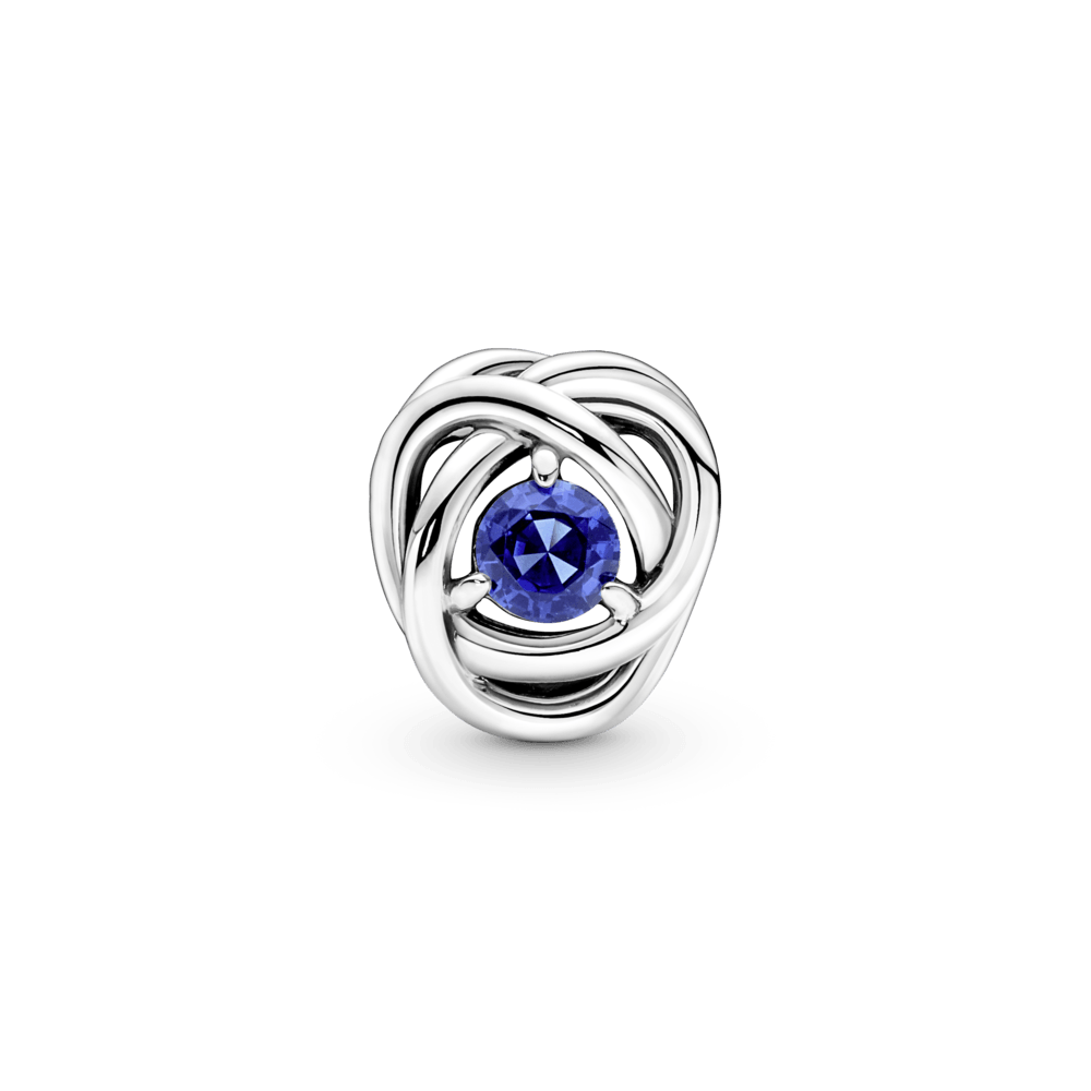 Zils mūžības apļa amulets