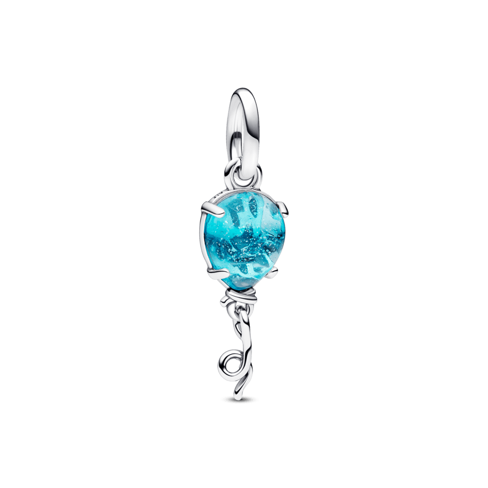 Zils Murano stikla balona piekarināms amulets