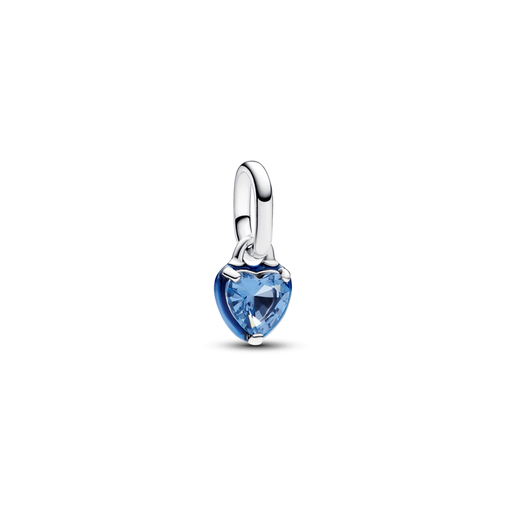 Pandora ME zilas Čakras sirds mini piekarināmais amulets