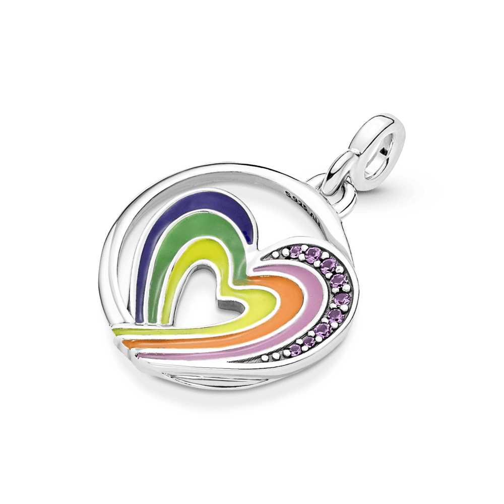 Pandora ME varavīksnes brīvības sirds medaljons