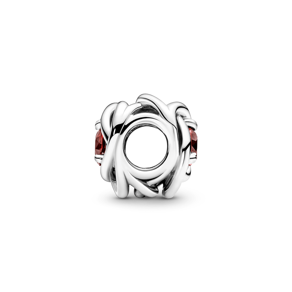 Piesātināti sarkanais mūžības apļa amulets