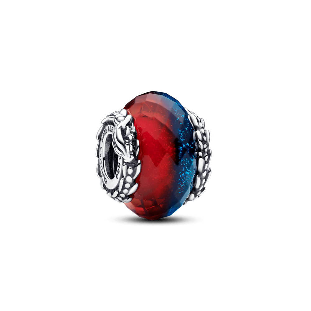 Troņu spēļu Ledus & Uguns Pūķa dubultā Murano stikla amulets