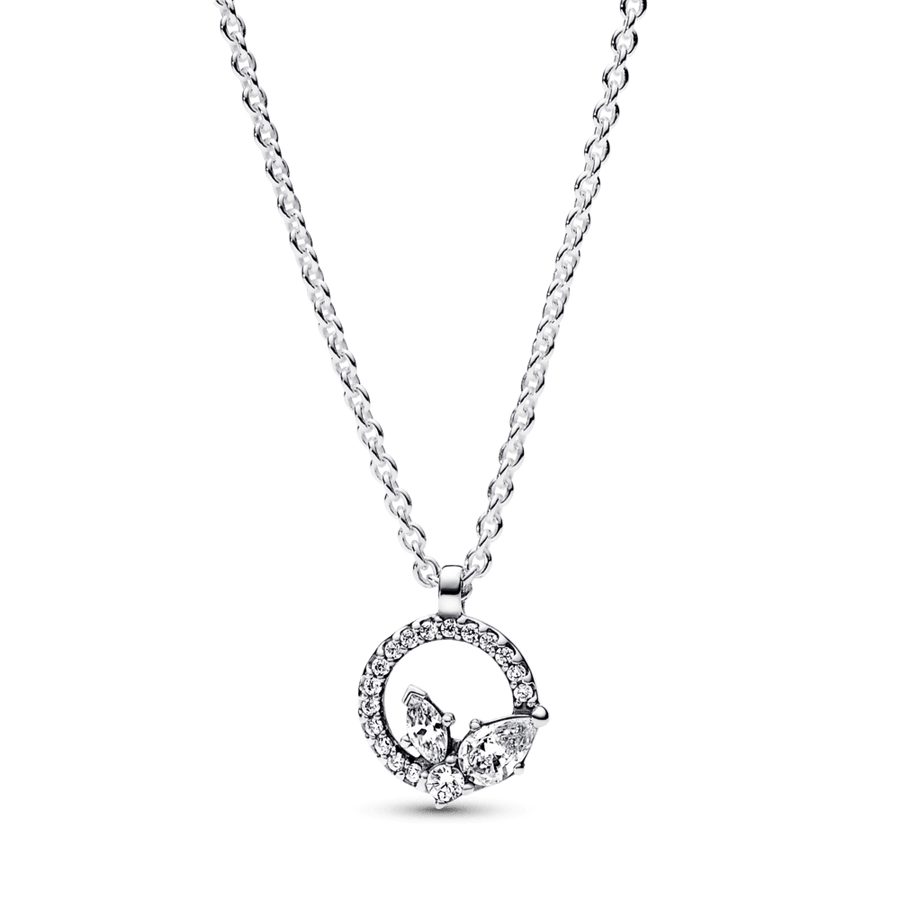 Mirdzošā herbārija apļa un ķekara kulona kaklarota