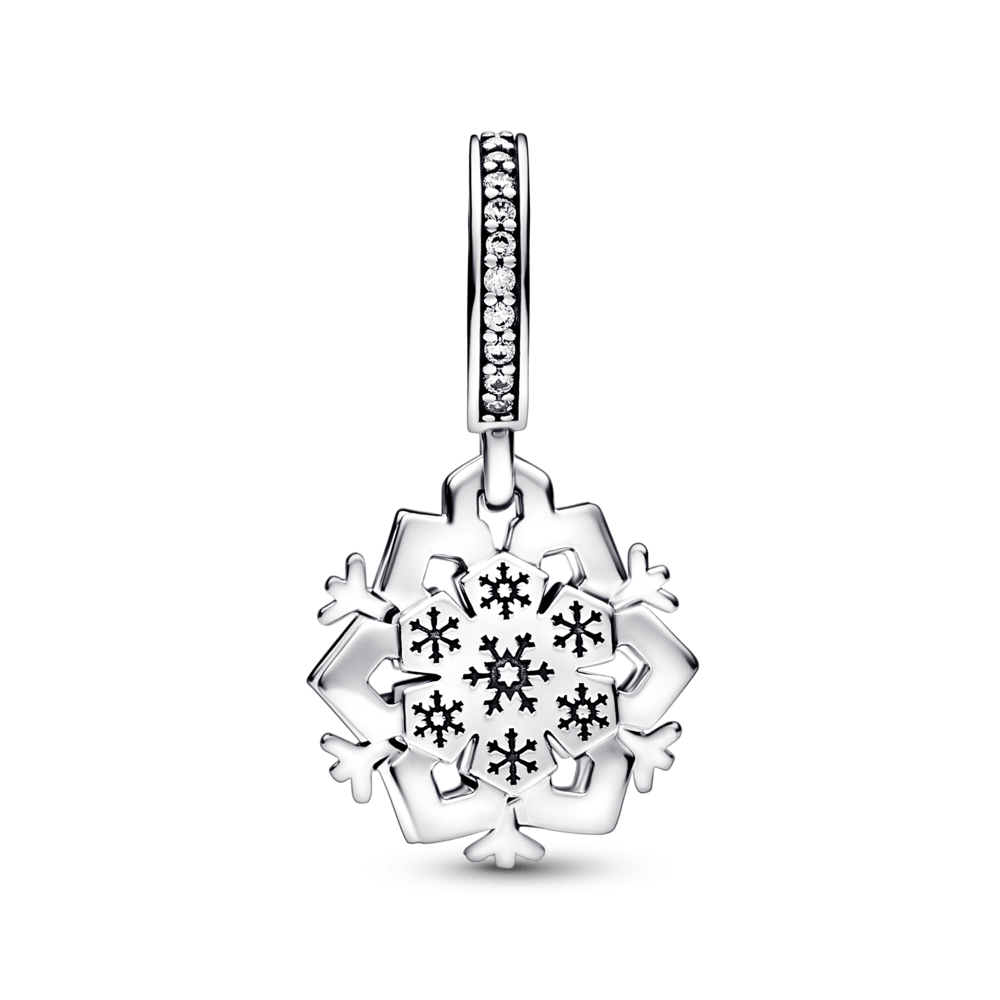 Mirdzošais sniegpārsliņu dubultpiekariņa amulets