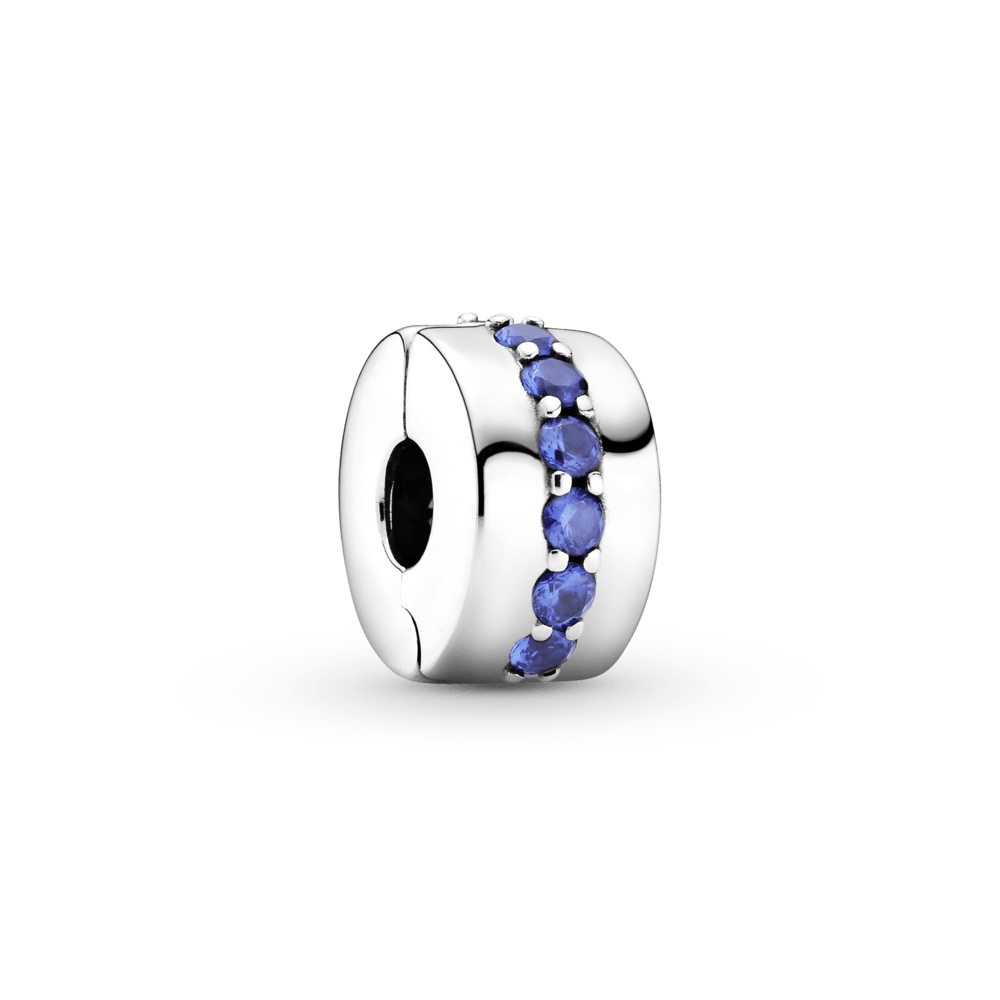 Mirdzoši zils piespraužamais amulets